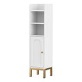 Artiss Bathroom Storage Cabinet Floor Organizer Toilet Corner Adjustable Shelf with Door White FURNI-G-BATH-AZ01-WH