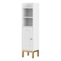 Artiss Bathroom Storage Cabinet Floor Organizer Toilet Corner Adjustable Shelf with Door White FURNI-G-BATH-AZ01-WH