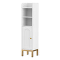 Artiss 2X Bathroom Storage Cabinet Floor Organizer Toilet Corner Adjustable Shelf with Door White FURNI-G-BATH-AZ01-WHX2