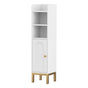 Artiss 2X Bathroom Storage Cabinet Floor Organizer Toilet Corner Adjustable Shelf with Door White FURNI-G-BATH-AZ01-WHX2
