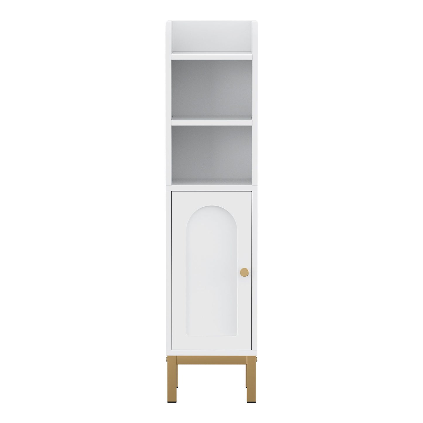 Artiss 2X Bathroom Storage Cabinet Floor Organizer Toilet Corner Adjustable Shelf with Door White FURNI-G-BATH-AZ01-WHX2