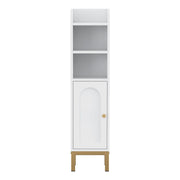 Artiss 2X Bathroom Storage Cabinet Floor Organizer Toilet Corner Adjustable Shelf with Door White FURNI-G-BATH-AZ01-WHX2