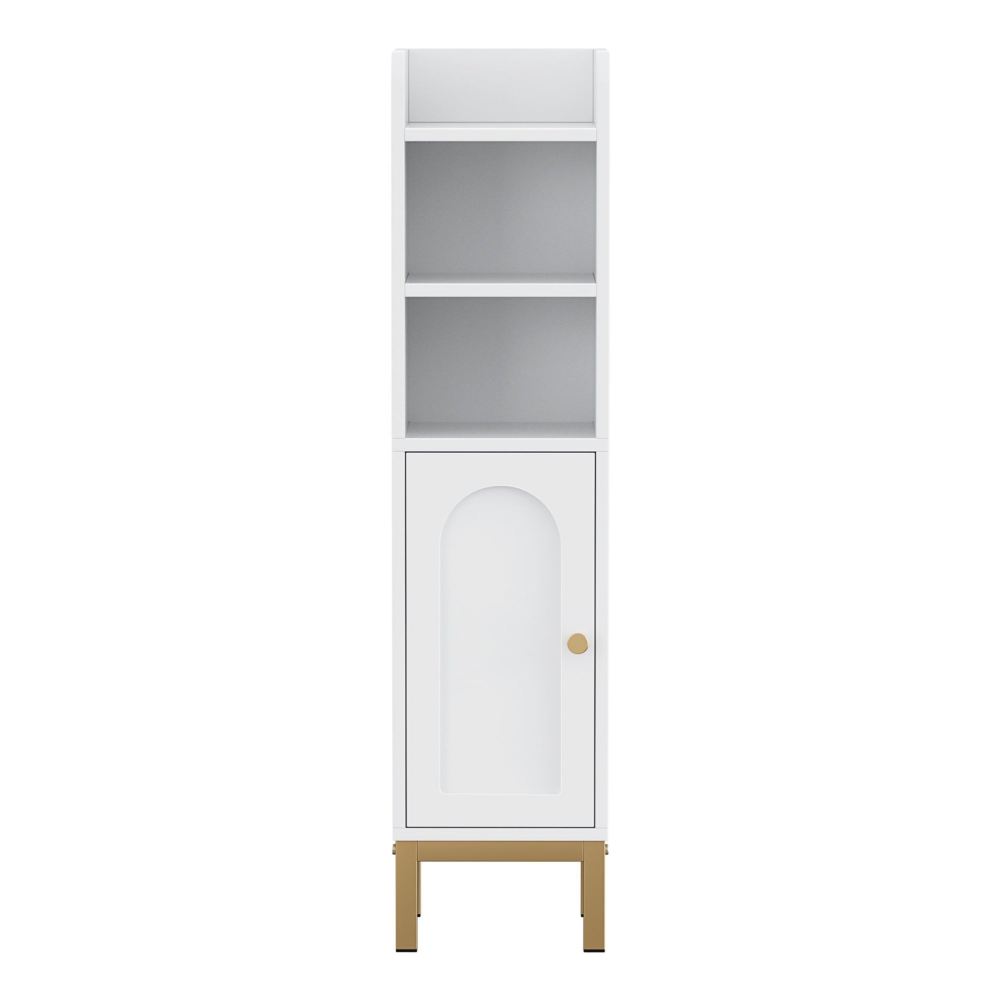 Artiss 2X Bathroom Storage Cabinet Floor Organizer Toilet Corner Adjustable Shelf with Door White FURNI-G-BATH-AZ01-WHX2
