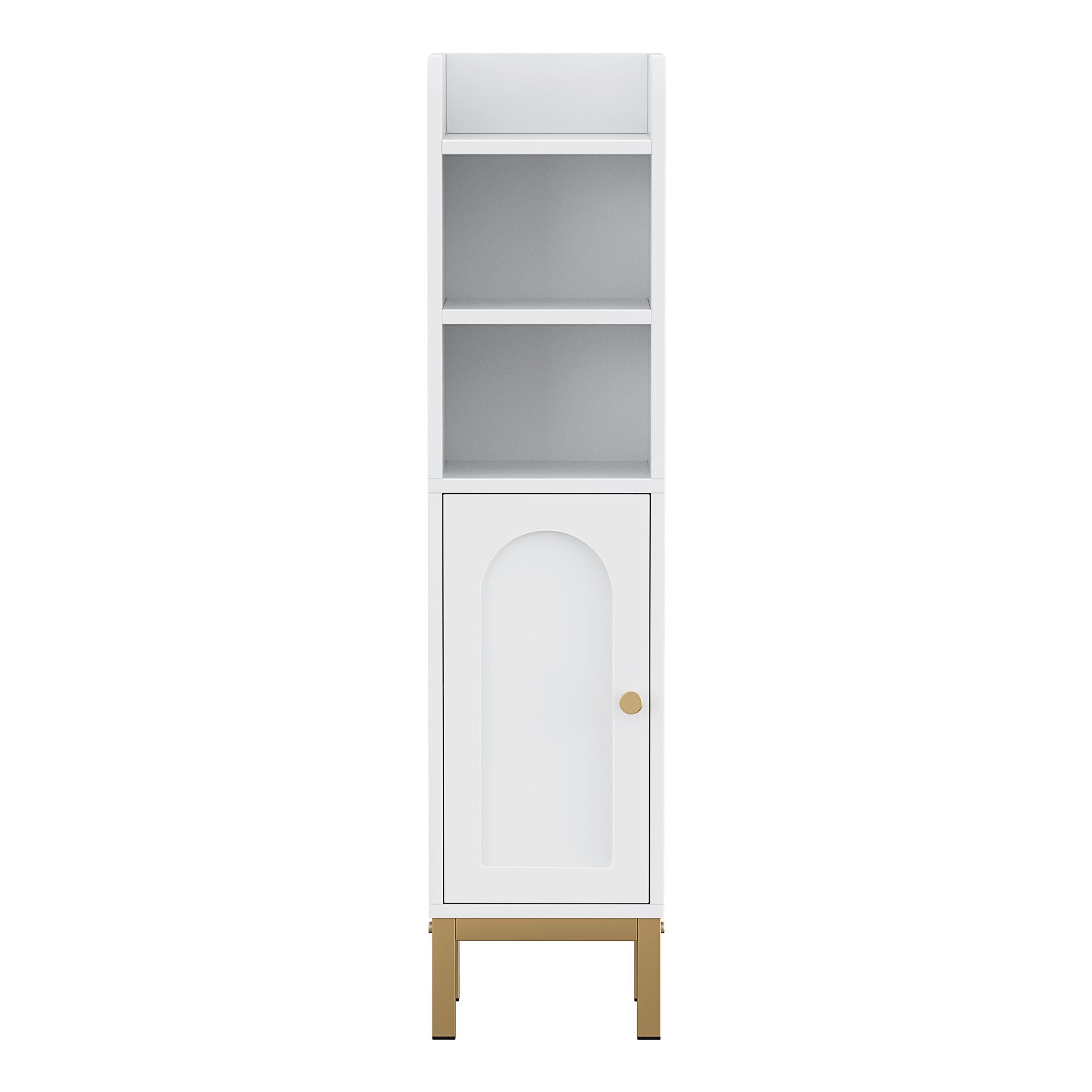 Artiss 2X Bathroom Storage Cabinet Floor Organizer Toilet Corner Adjustable Shelf with Door White FURNI-G-BATH-AZ01-WHX2