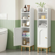 Artiss 2X Bathroom Storage Cabinet Floor Organizer Toilet Corner Adjustable Shelf with Door White FURNI-G-BATH-AZ01-WHX2