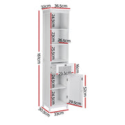 Artiss Bathroom Cabinet Storage X2 White Rattan 161cm FURNI-G-BATH-RAT-01-WHX2