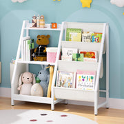Keezi 3-Tier Kids Bookshelf Bookcase Children Toy Storage Organizer Rack Display Shelf FURNI-G-BOOK-MT-WH