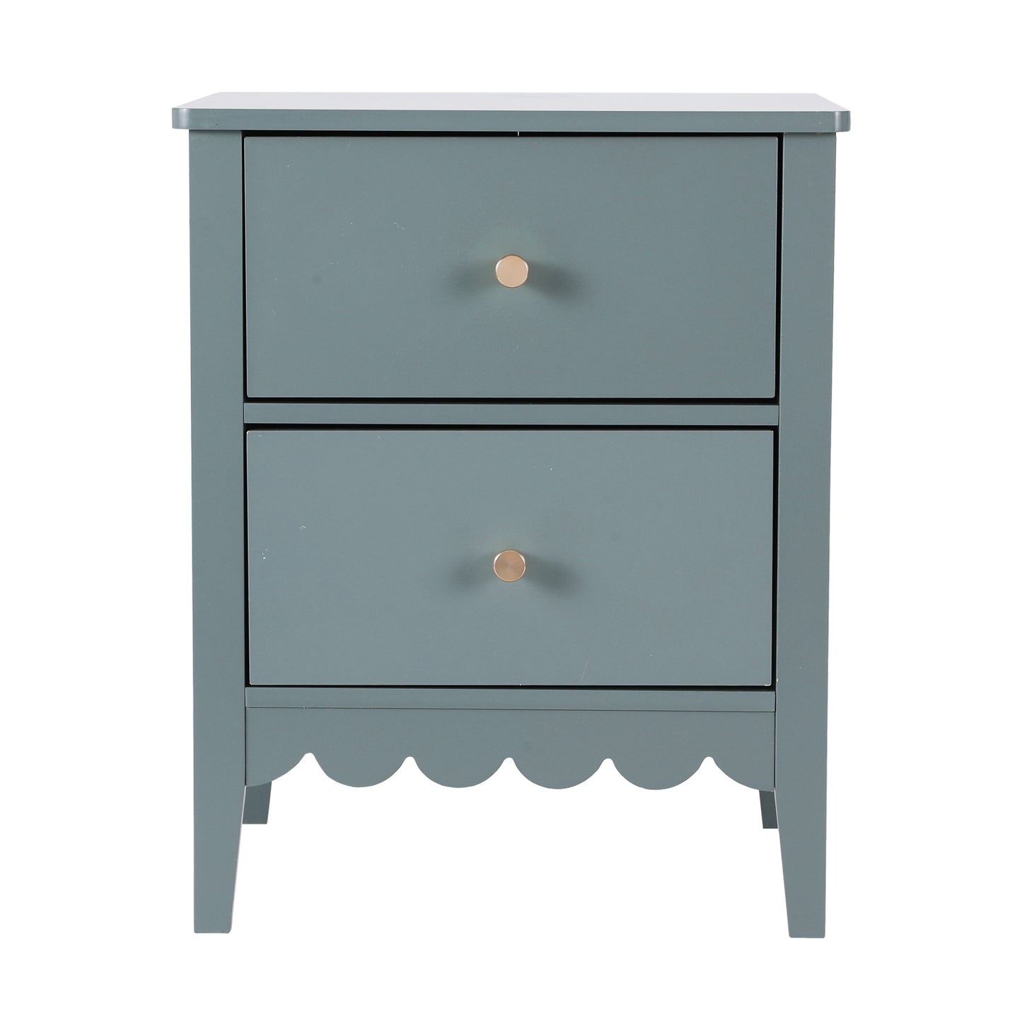 Artiss Bedside Table 2 Drawers Bedroom Storage Nightstand Green FURNI-G-BS-01-GN