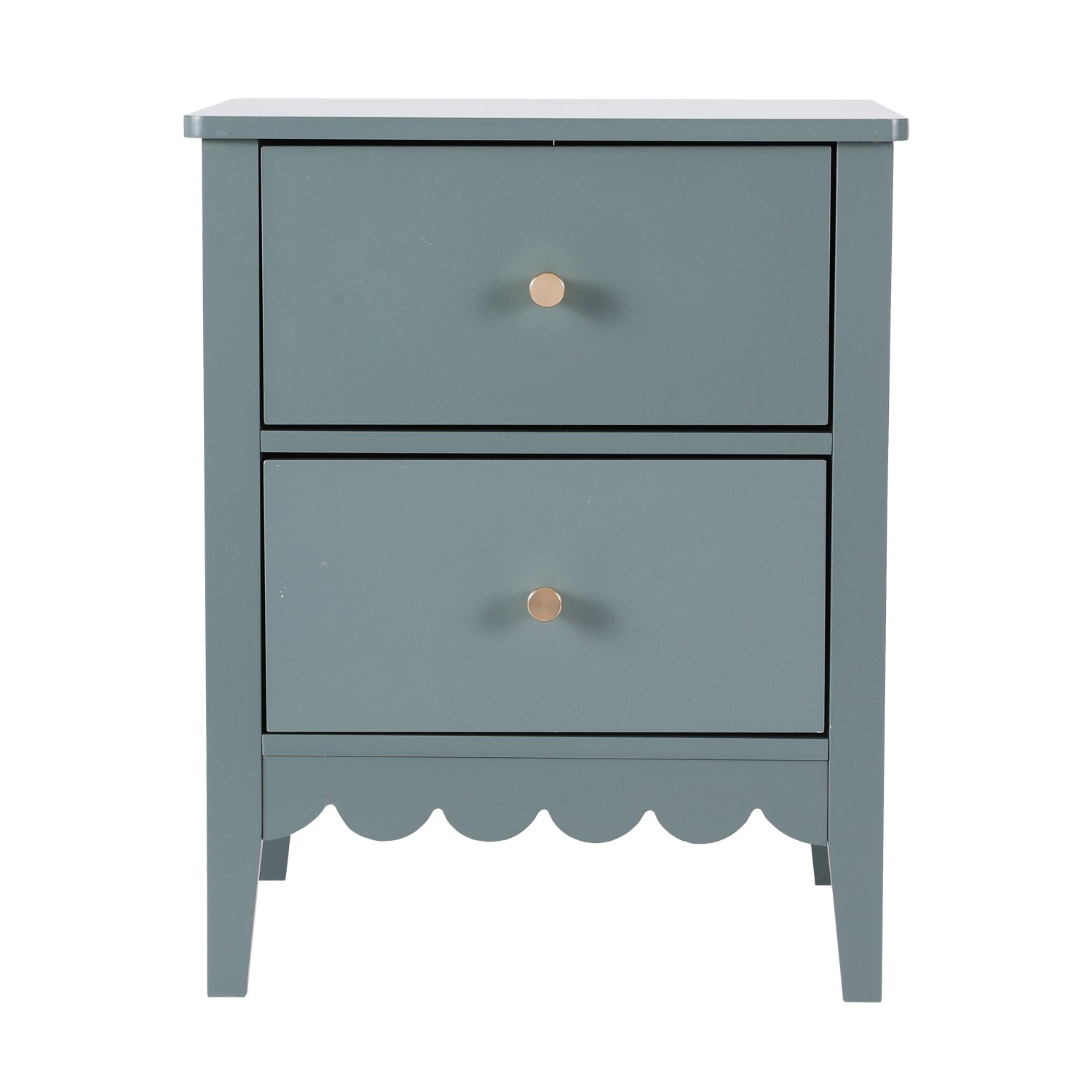 Artiss Bedside Table 2 Drawers Bedroom Storage Nightstand Green FURNI-G-BS-01-GN