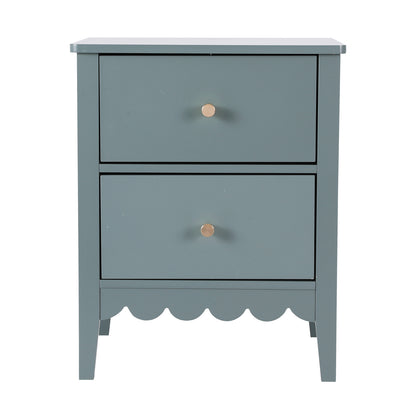 Artiss Bedside Table 2 Drawers Bedroom Storage Nightstand Green FURNI-G-BS-01-GN