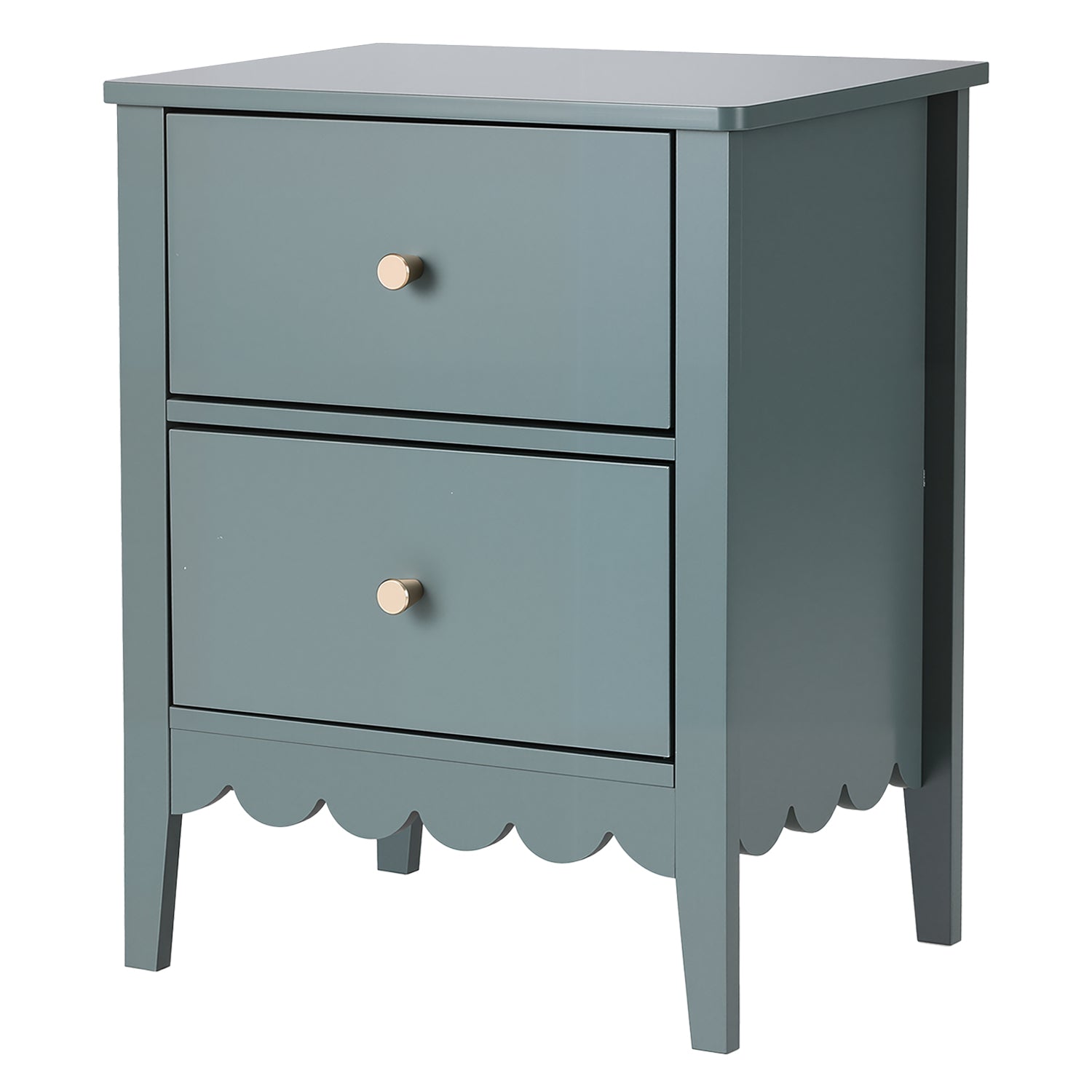 Artiss Bedside Table 2 Drawers Bedroom Storage Nightstand Green FURNI-G-BS-01-GN