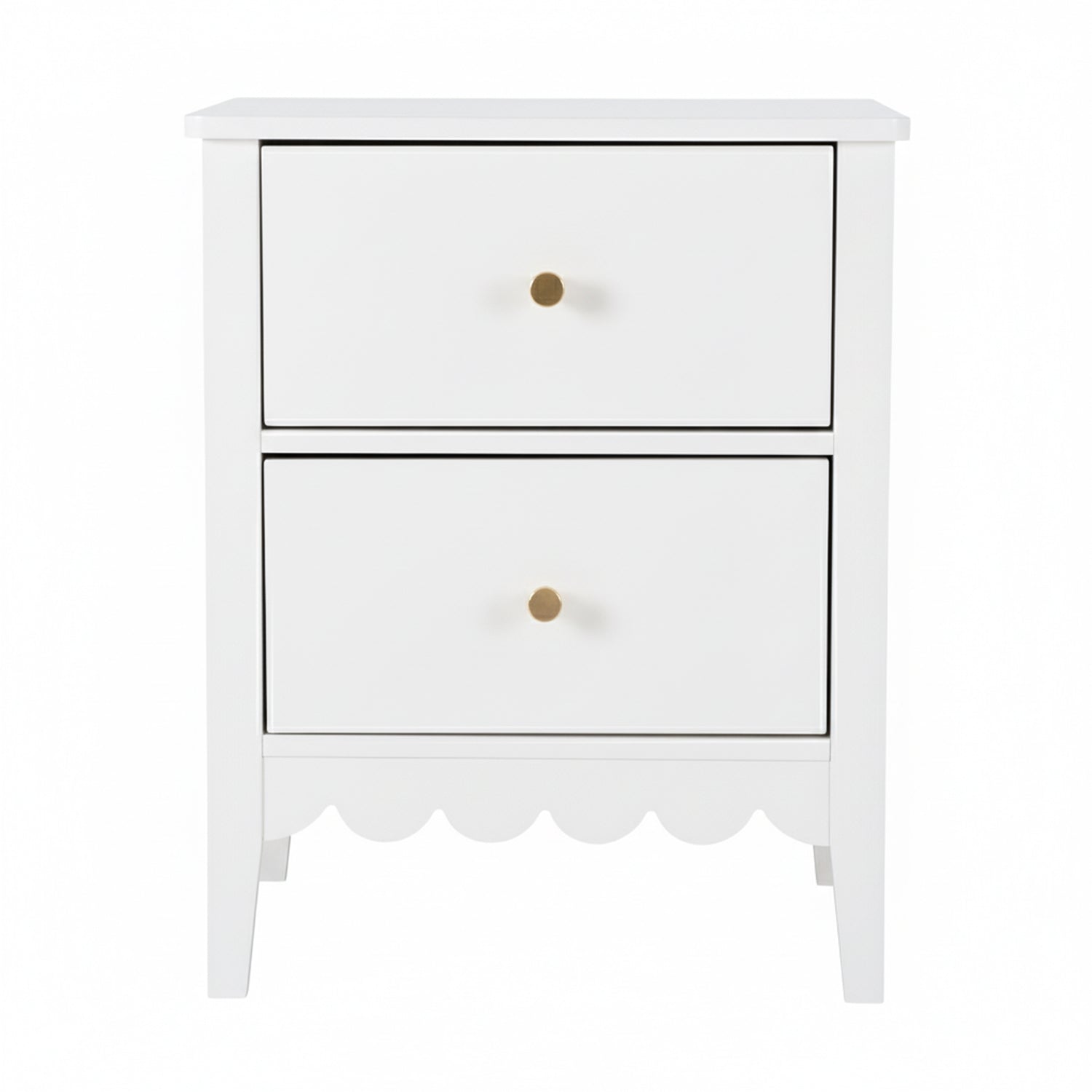 Artiss Bedside Table 2 Drawers Bedroom Storage Nightstand White FURNI-G-BS-01-WH