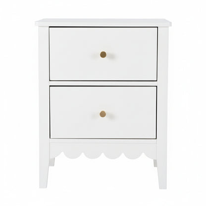 Artiss Bedside Table 2 Drawers Bedroom Storage Nightstand White FURNI-G-BS-01-WH