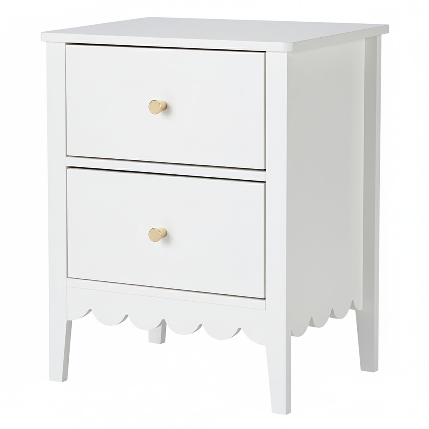 Artiss Bedside Table 2 Drawers Bedroom Storage Nightstand White FURNI-G-BS-01-WH