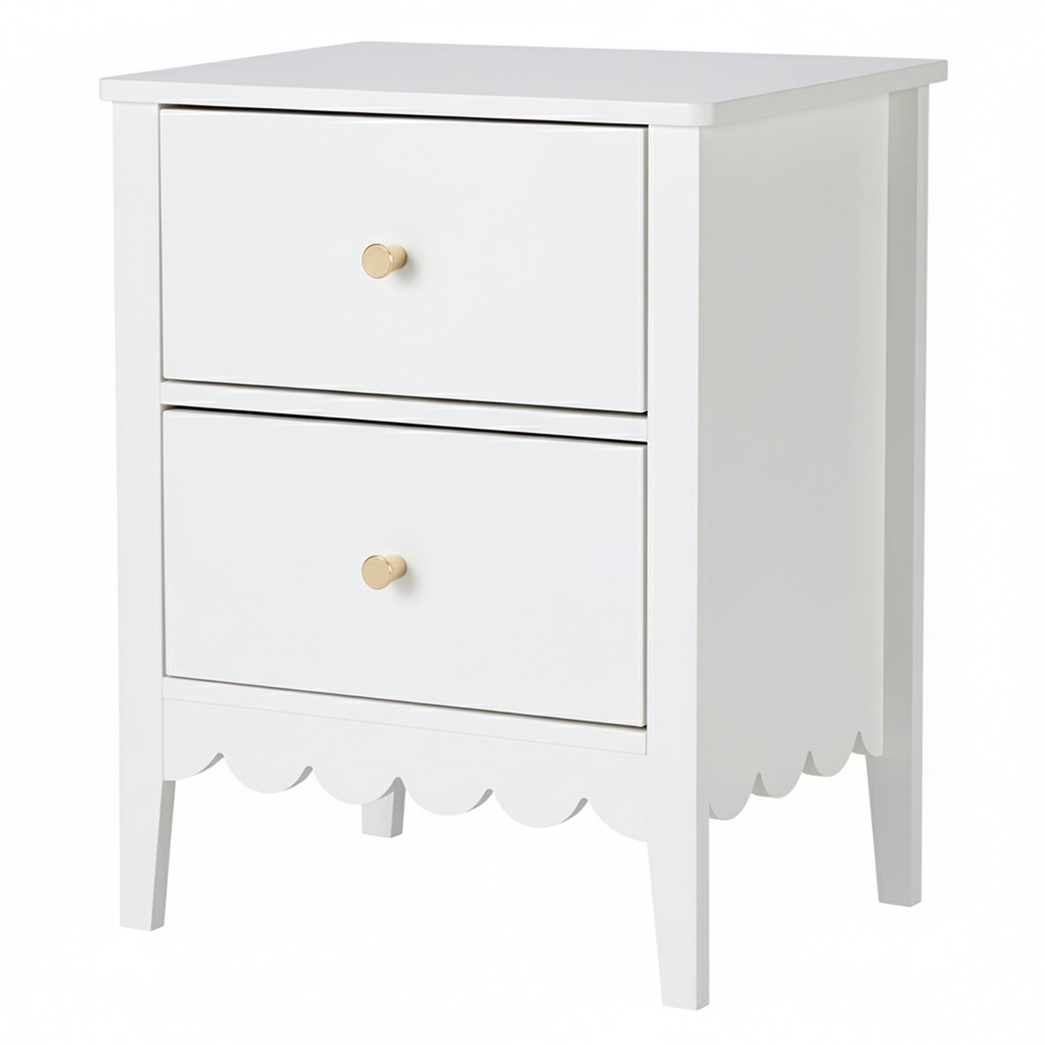 Artiss Bedside Table 2 Drawers Bedroom Storage Nightstand White FURNI-G-BS-01-WH