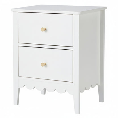 Artiss Bedside Table 2 Drawers Bedroom Storage Nightstand White FURNI-G-BS-01-WH
