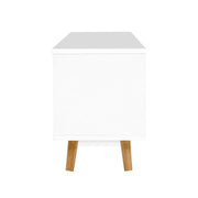 Artiss TV Cabinet Entertainment Unit 120cm Wood White Gino FURNI-G-CHIC-TV-WH-WD