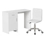 Artiss Computer Desk Office Chair Set PU Leather Home Study Table 100cm White FURNI-G-DESK-100-REPL-WH