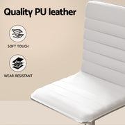 Artiss Computer Desk Office Chair Set PU Leather Home Study Table 100cm White FURNI-G-DESK-100-REPL-WH