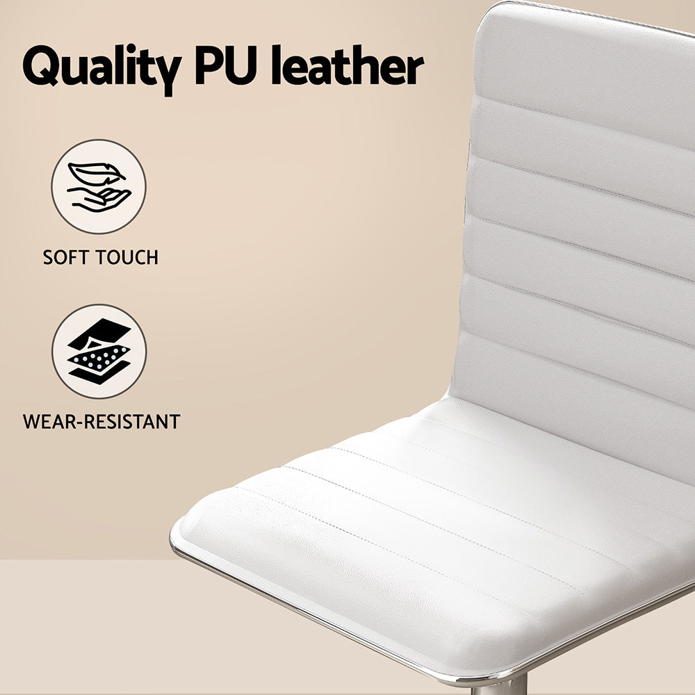 Artiss Computer Desk Office Chair Set PU Leather Home Study Table 100cm White FURNI-G-DESK-100-REPL-WH