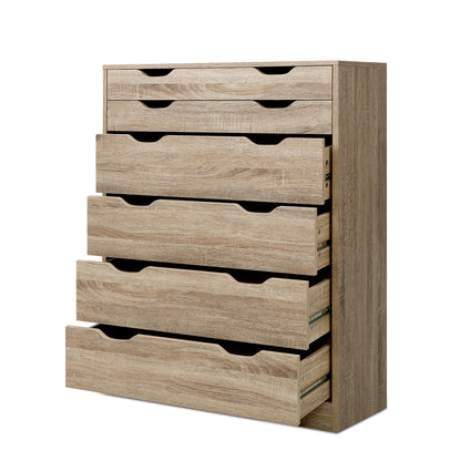 Artiss 6 Chest of Drawers - MYLA Oak FURNI-G-DT-4D2-OAK-AB