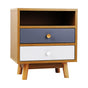 Artiss Bedside Table 2 Drawers with Shelf - BERTHA Oak FURNI-G-EXO-SIDE-01-WD