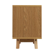Artiss Bedside Table 2 Drawers with Shelf - BERTHA Oak FURNI-G-EXO-SIDE-01-WD