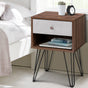 Artiss Bedside Table 1 Drawers with Shelf - LARS FURNI-G-IND-BSIDE-01-WD