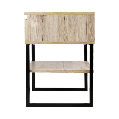 Artiss Bedside Table 1 Drawers with Shelf - CASEY FURNI-G-IND-BSIDE-02-WD