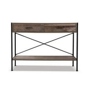 Artiss Console Table 2 Drawers Walnut Marconi FURNI-G-IND-DESK-01-WD