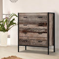 Artiss 4 Chest of Drawers - BARNLY FURNI-G-IND-DT4D-WD-AB