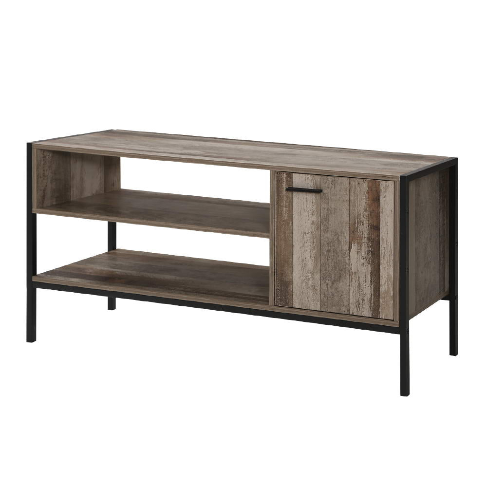 Artiss TV Cabinet Entertainment Unit Stand Storage Wood Industrial Rustic 124cm FURNI-G-IND-TV03-WD-AB