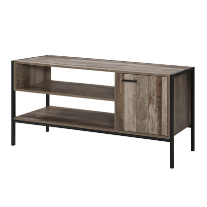 Artiss TV Cabinet Entertainment Unit Stand Storage Wood Industrial Rustic 124cm FURNI-G-IND-TV03-WD-AB