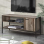 Artiss TV Cabinet Entertainment Unit Stand Storage Wood Industrial Rustic 124cm FURNI-G-IND-TV03-WD-AB