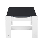 Keezi Kids Table and Chairs Set Play Activity Toys Storage Chalkboard Desk Grey FURNI-G-KTC-WH-GY