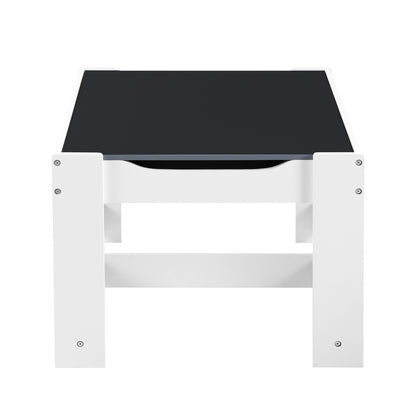 Keezi Kids Table and Chairs Set Play Activity Toys Storage Chalkboard Desk Grey FURNI-G-KTC-WH-GY
