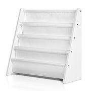Keezi 4 Tiers Kids Bookshelf Magazine Shelf Children Bookcase Rack Organiser FURNI-G-MAG257-WH