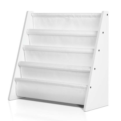 Keezi 4 Tiers Kids Bookshelf Magazine Shelf Children Bookcase Rack Organiser FURNI-G-MAG257-WH