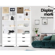 Artiss Bookshelf with Drawers - NANA White FURNI-G-MORE-02-WH-AB