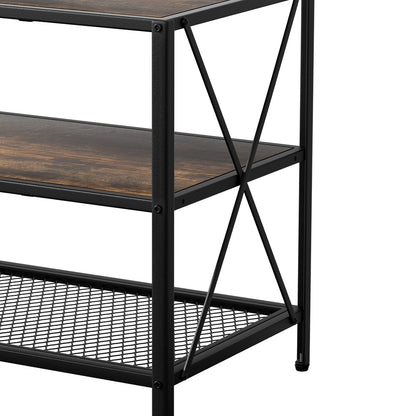 Artiss Entertainment Unit TV Stand 3-tier Display Shelves Vintage Rustic Walnut FURNI-G-S01-TV180-WD
