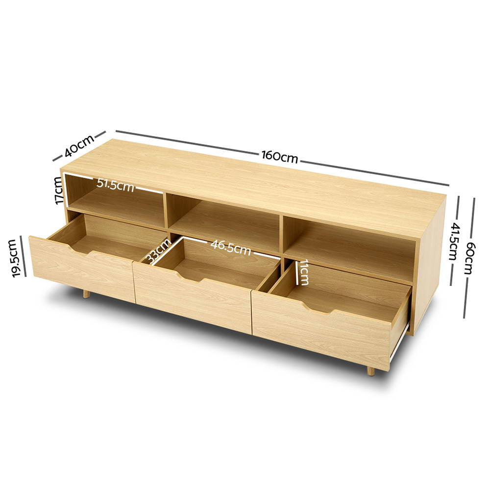 Artiss Wooden Scandinavian Entertainment Unit - Natural FURNI-G-SCAN-TV-NT-AB