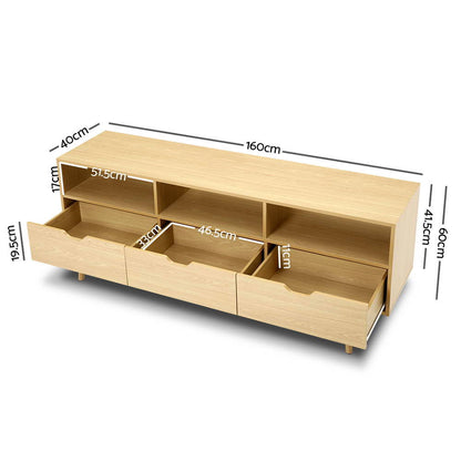 Artiss Wooden Scandinavian Entertainment Unit - Natural FURNI-G-SCAN-TV-NT-AB