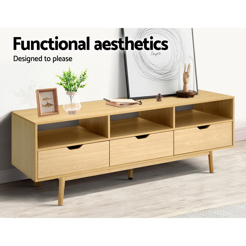 Artiss Wooden Scandinavian Entertainment Unit - Natural FURNI-G-SCAN-TV-NT-AB