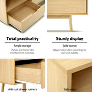 Artiss Wooden Scandinavian Entertainment Unit - Natural FURNI-G-SCAN-TV-NT-AB