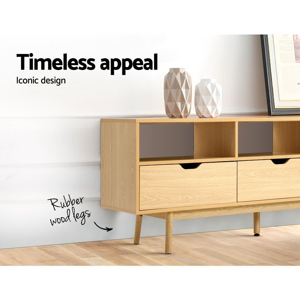 Artiss Wooden Scandinavian Entertainment Unit - Natural FURNI-G-SCAN-TV-NT-AB