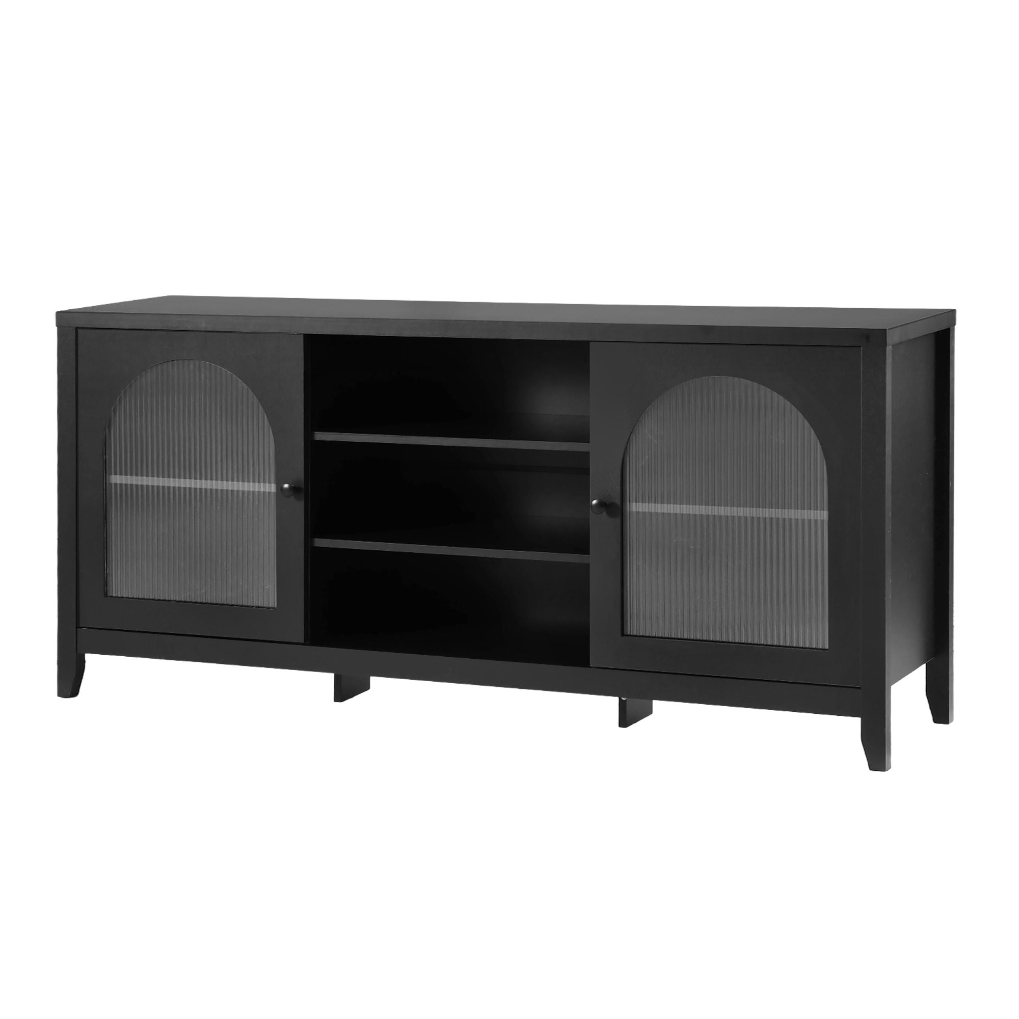 Artiss Buffet Sideboard Shelves Double Doors - Black FURNI-G-SID-01-BK-AB