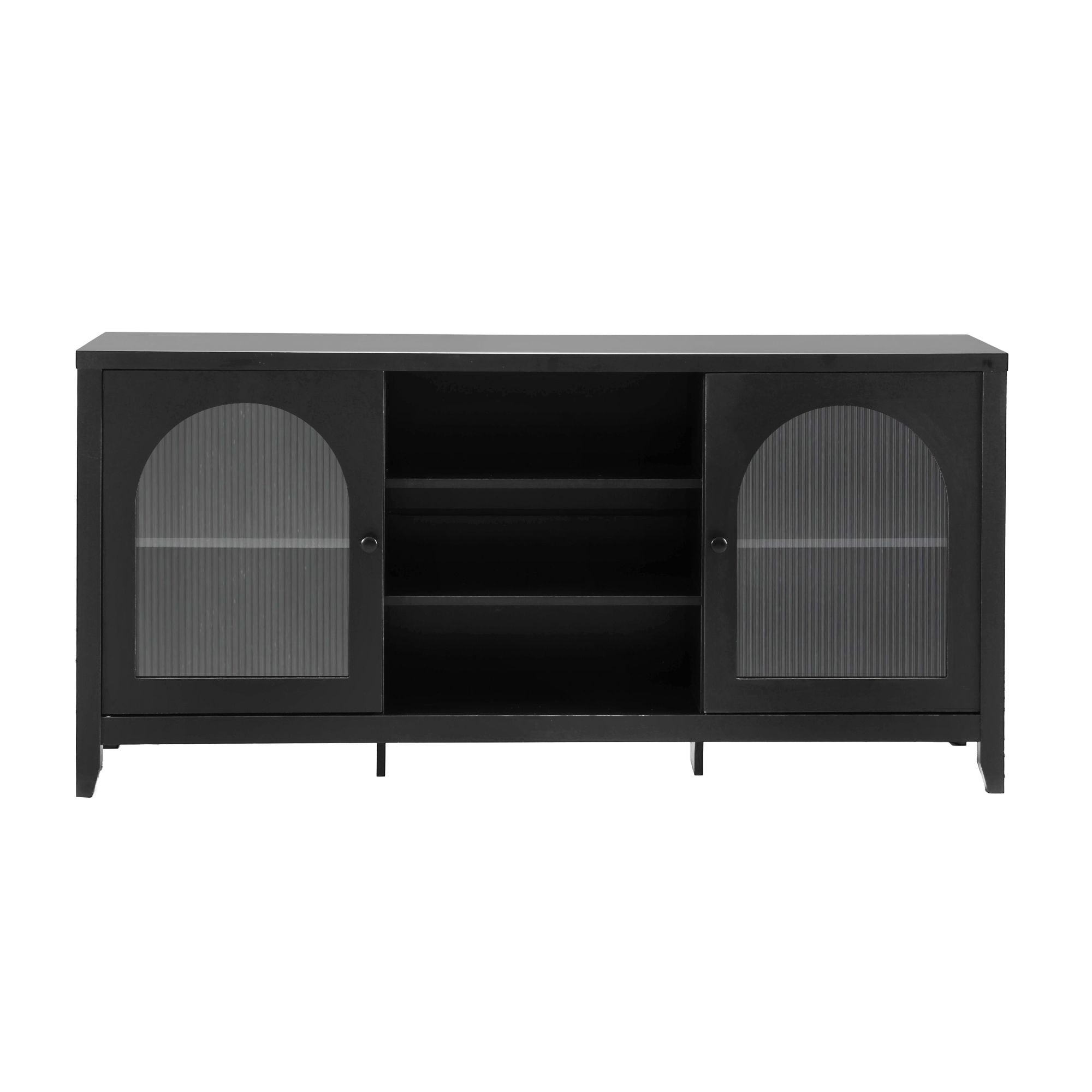 Artiss Buffet Sideboard Shelves Double Doors - Black FURNI-G-SID-01-BK-AB