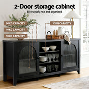 Artiss Buffet Sideboard Shelves Double Doors - Black FURNI-G-SID-01-BK-AB