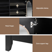 Artiss Buffet Sideboard Shelves Double Doors - Black FURNI-G-SID-01-BK-AB