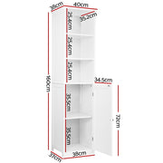 Artiss Bathroom Cabinet Storage 160cm White FURNI-G-TB128-WH